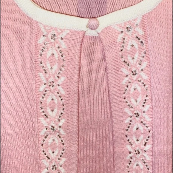 NEW GORGEOUS PINK/WHITE PLUS SIZE 1X SWEATER❣️ - Picture 2 of 6